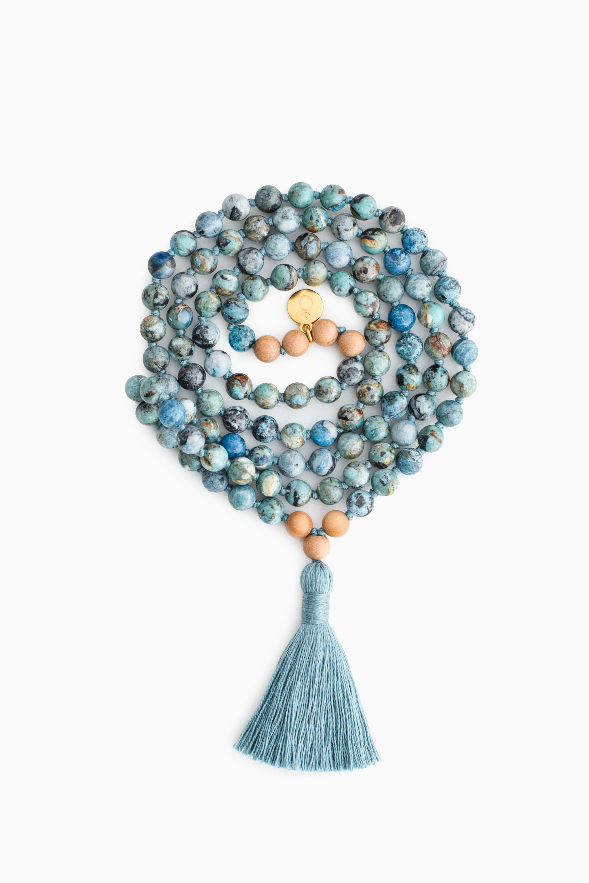 Feel Good Mala - 108 Perlen Blau und Türkis