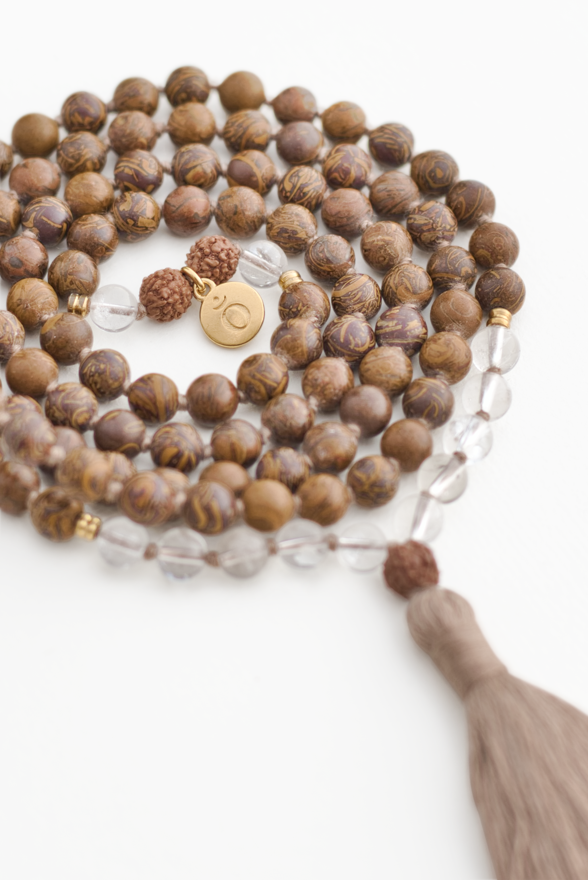 Meditationskette Mala Elefantenhaut Jaspis