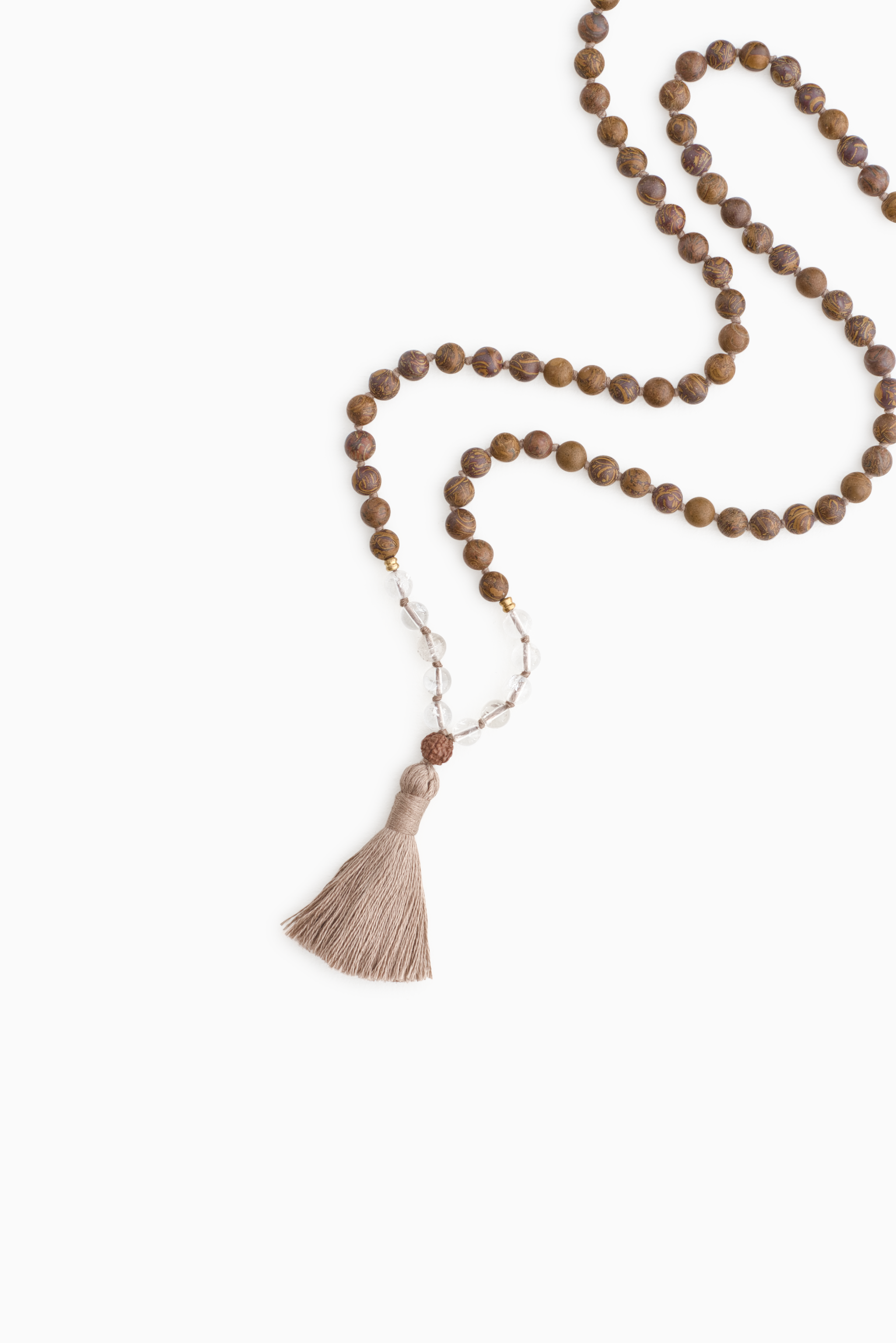 Braune Malakette aus Jaspis für Erdung und Kraft